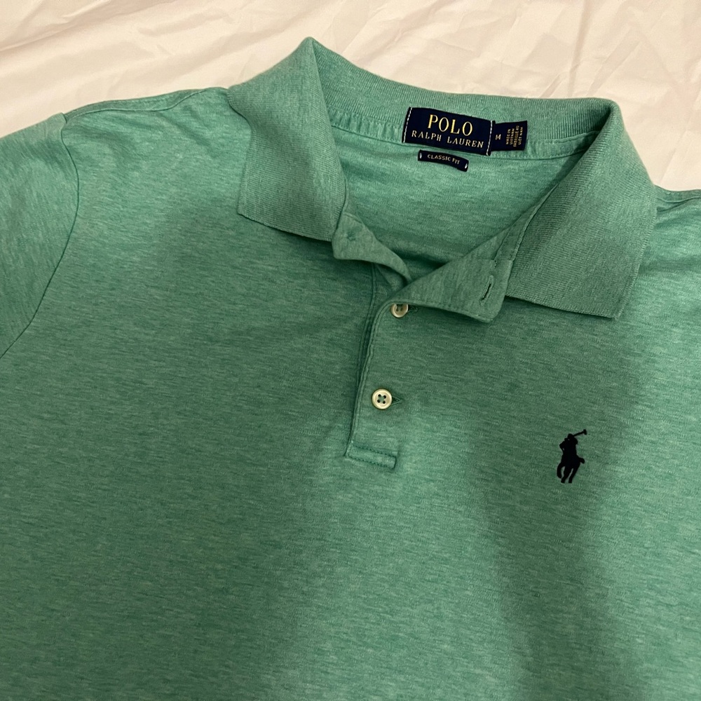 Polo Ralph Lauren Men’s Medium Heather Teal Classic Fit Polo